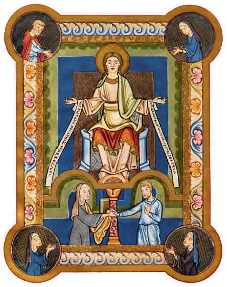 Lippoldsberger Evangeliar - Dedikationsbild St. Georg