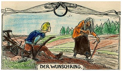 Der Wunschring - Zeichnung zum Märchen von Richard Leander