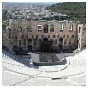 Szene des antiken Theaters
