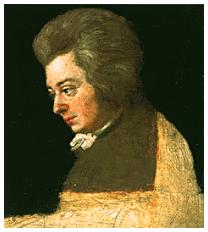 Mozart - Unvollendetes Olgemalde von Joseph Lange - 1789