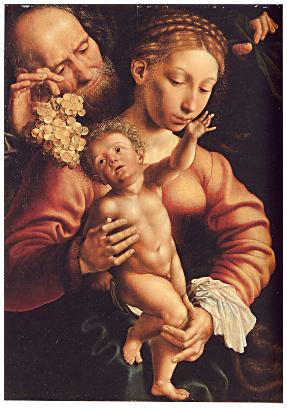 Heilige Familie mit der Weitraube - Jan Sanders van Hemessen - 1566