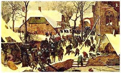 Die Anbetung der Könige im Schnee - Peter Bruegel